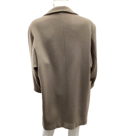 Vintage Steve Women’s Coat SZ 10 Cashmere Blend Union Made Beige Clasps Pockets - Picture 5 of 7